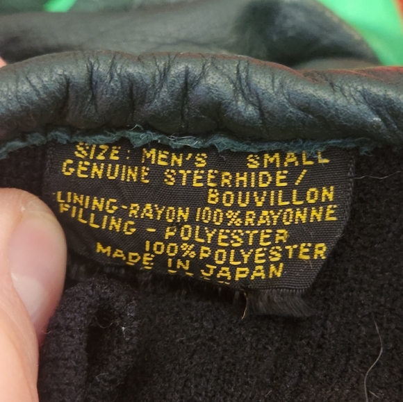 Vintage Leather Ski Gloves Mittens Mens S/M - Picture 6 of 6